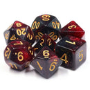 Bloody Mary - 7 Piece Polyhedral Dice Set + Dice Bag - Bea DnD Games