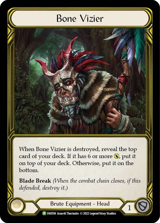 Bone Vizier (Golden) [FAB106] (Promo) Cold Foil - Bea DnD Games