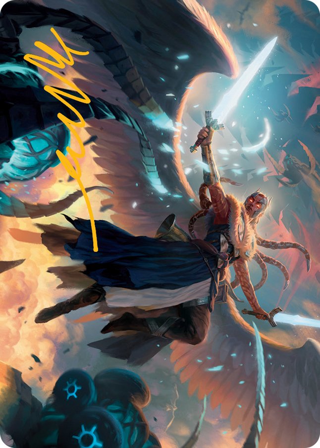 Boon-Bringer Valkyrie Art Card (Gold-Stamped Signature) [March of the Machine Art Series] - Bea DnD Games