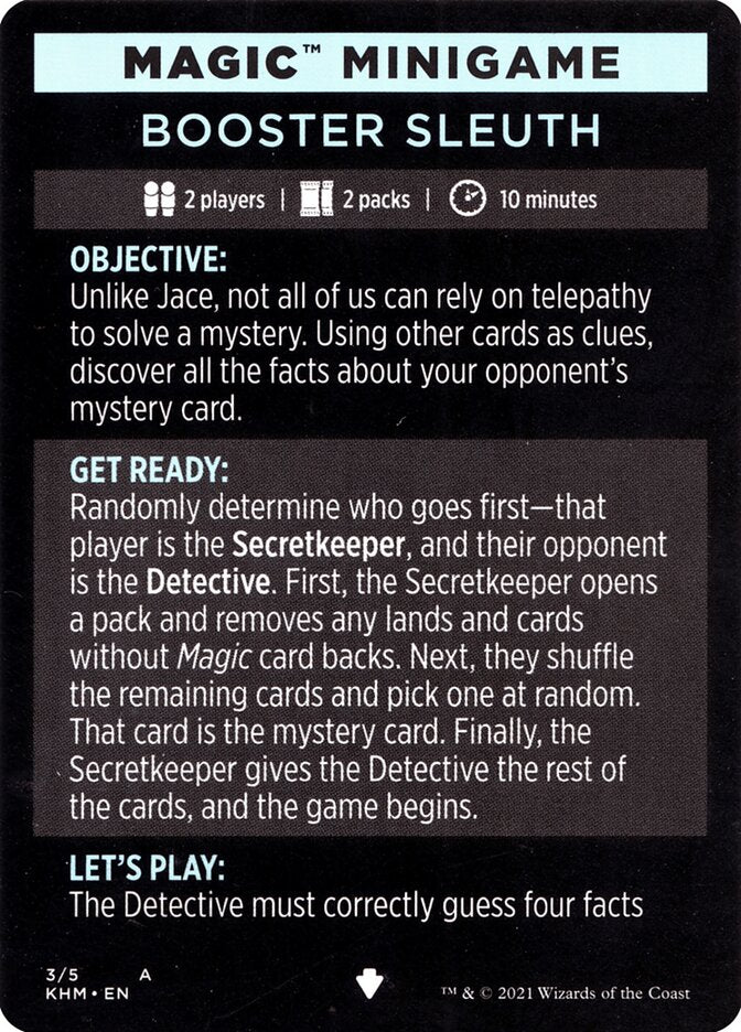 Booster Sleuth (Magic Minigame) [Kaldheim Minigame] - Bea DnD Games