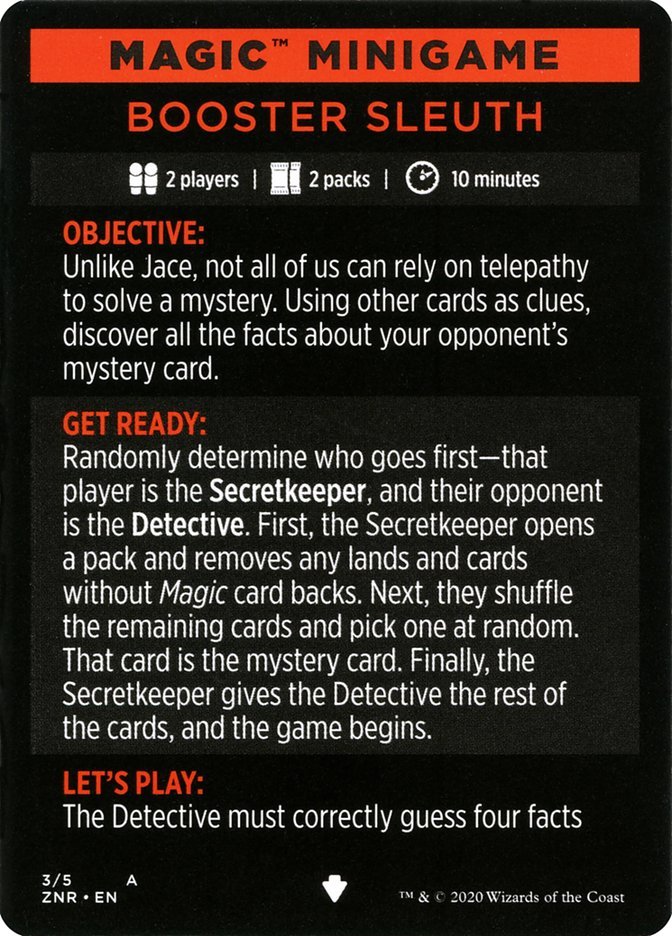 Booster Sleuth (Magic Minigame) [Zendikar Rising Minigame] - Bea DnD Games