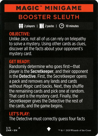 Booster Sleuth (Magic Minigame) [Zendikar Rising Minigame] - Bea DnD Games