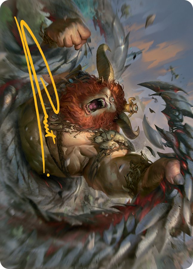 Borborygmos and Fblthp Art Card (42) (Gold-Stamped Signature) [March of the Machine Art Series] - Bea DnD Games