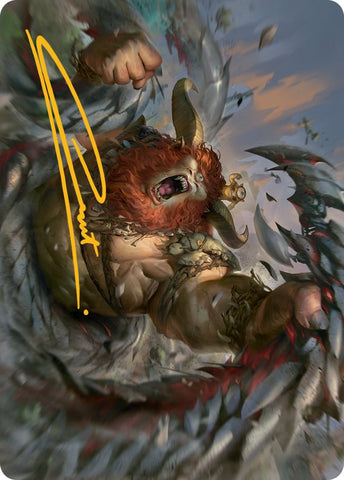 Borborygmos and Fblthp Art Card (42) (Gold-Stamped Signature) [March of the Machine Art Series] - Bea DnD Games