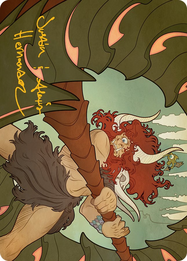 Borborygmos and Fblthp Art Card (57) (Gold-Stamped Signature) [March of the Machine Art Series] - Bea DnD Games