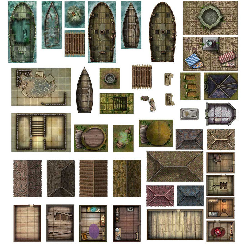 Box of Adventure - Coast of Dread RPG Maps & Tokens - Bea DnD Games