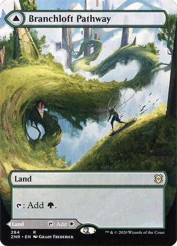 Branchloft Pathway // Boulderloft Pathway (Borderless Alternate Art) [Zendikar Rising] - Bea DnD Games
