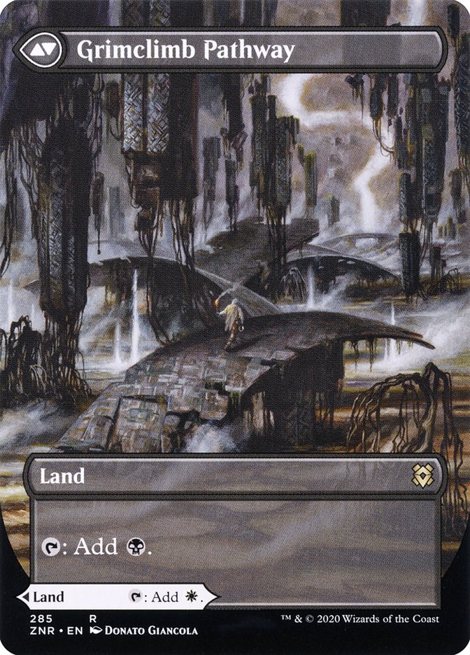 Brightclimb Pathway // Grimclimb Pathway (Borderless Alternate Art) [Zendikar Rising] - Bea DnD Games