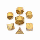 Broken Crowns 7 Piece Metal Polyhedral Dice Set & Dice Case - Bea DnD Games