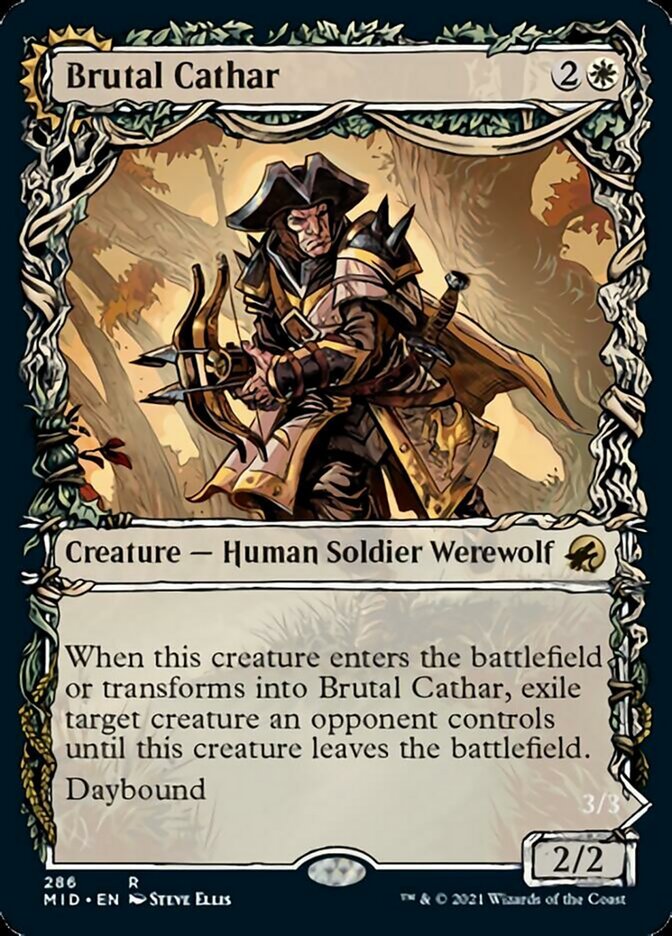 Brutal Cathar // Moonrage Brute (Showcase Equinox) [Innistrad: Midnight Hunt] - Bea DnD Games