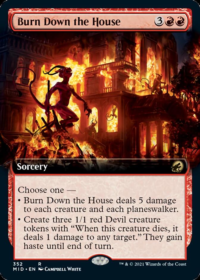 Burn Down the House (Extended Art) [Innistrad: Midnight Hunt] - Bea DnD Games