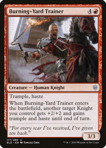 Burning-Yard Trainer [Throne of Eldraine] - Bea DnD Games