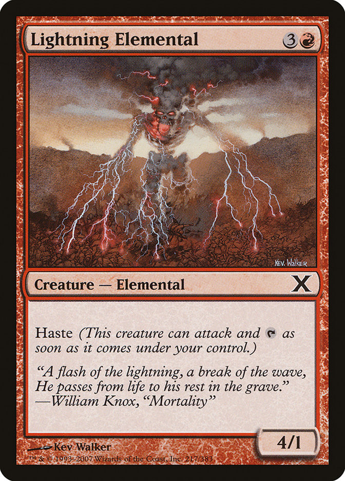Lightning Elemental [Tenth Edition]