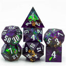 Captured Chaos Handcrafted Sharp Edge Dice Set & Dice Case - Bea DnD Games