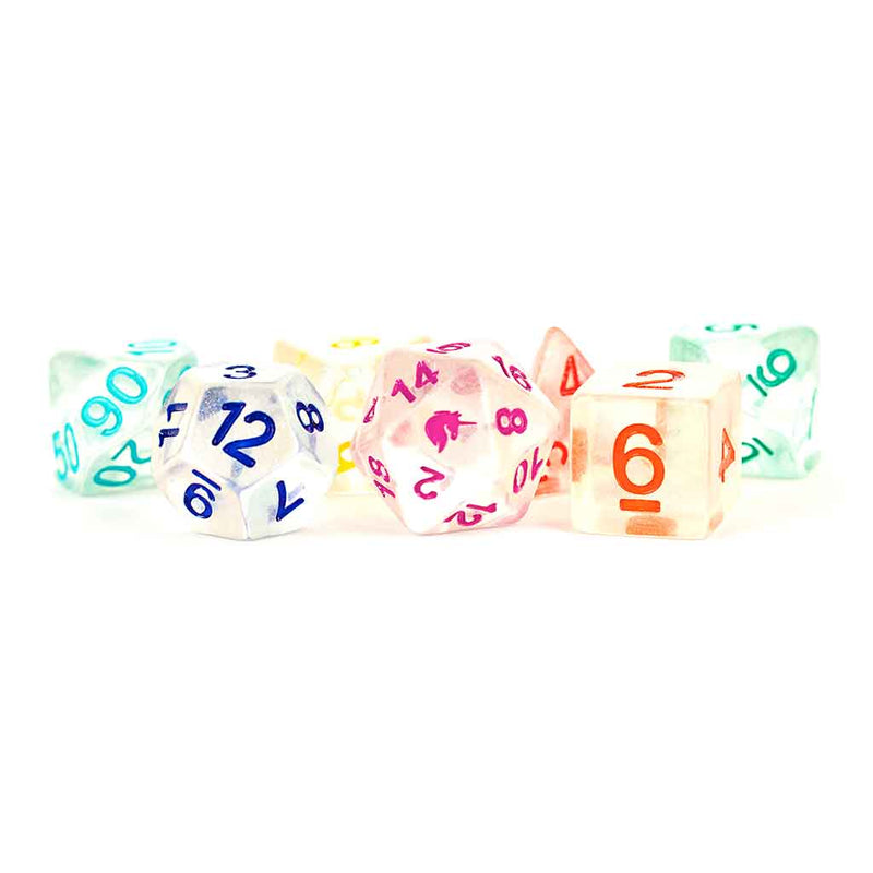 Carnivale - 7 Piece Polyhedral Dice Set + Dice Bag - Bea DnD Games