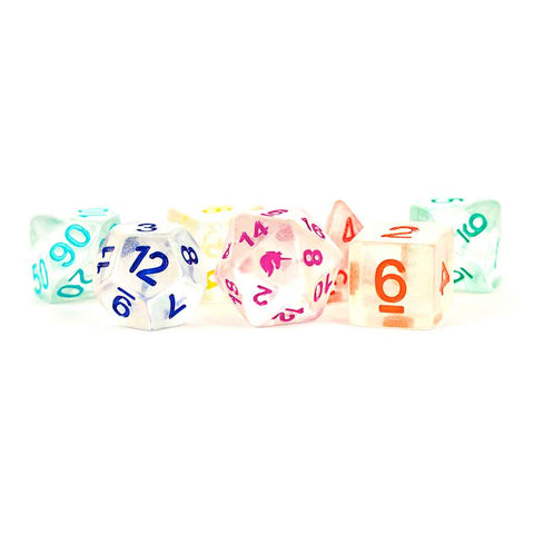 Carnivale - 7 Piece Polyhedral Dice Set + Dice Bag - Bea DnD Games