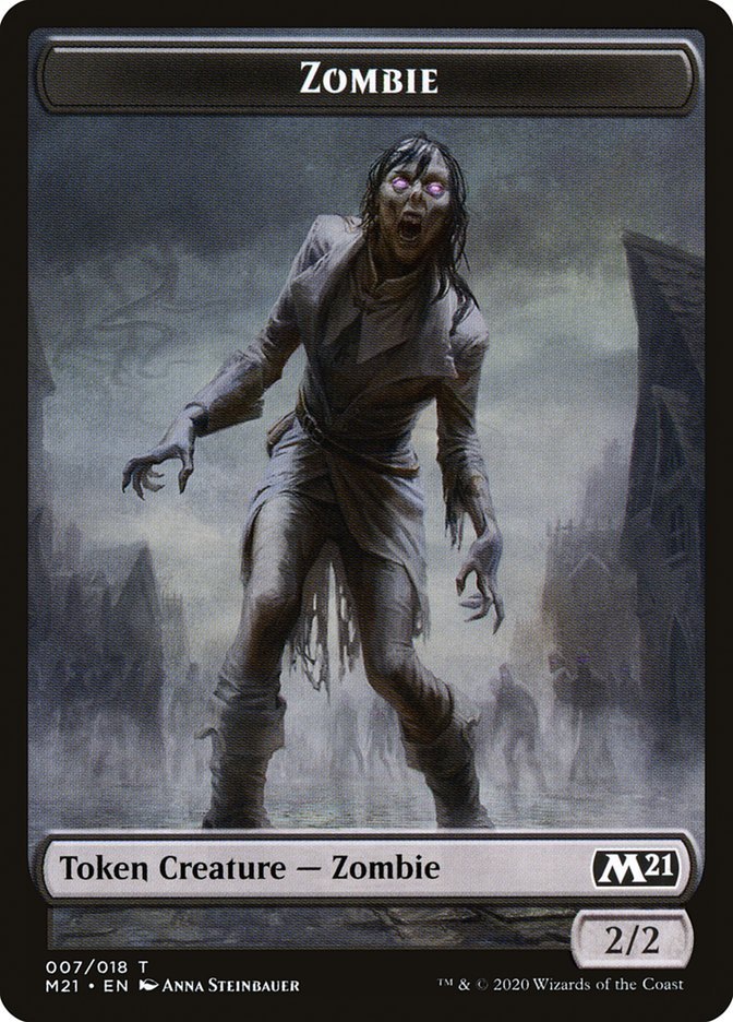 Cat (020) // Zombie Double-Sided Token [Core Set 2021 Tokens] - Bea DnD Games