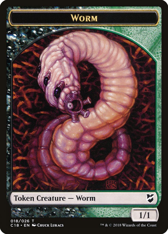Cat Warrior // Worm Double-Sided Token [Commander 2018 Tokens] - Bea DnD Games