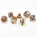 Celebration - 7 Piece Polyhedral Dice Set + Dice Bag - Bea DnD Games