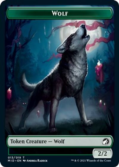 Centaur // Wolf Double-Sided Token [Innistrad: Midnight Hunt Commander Tokens] - Bea DnD Games
