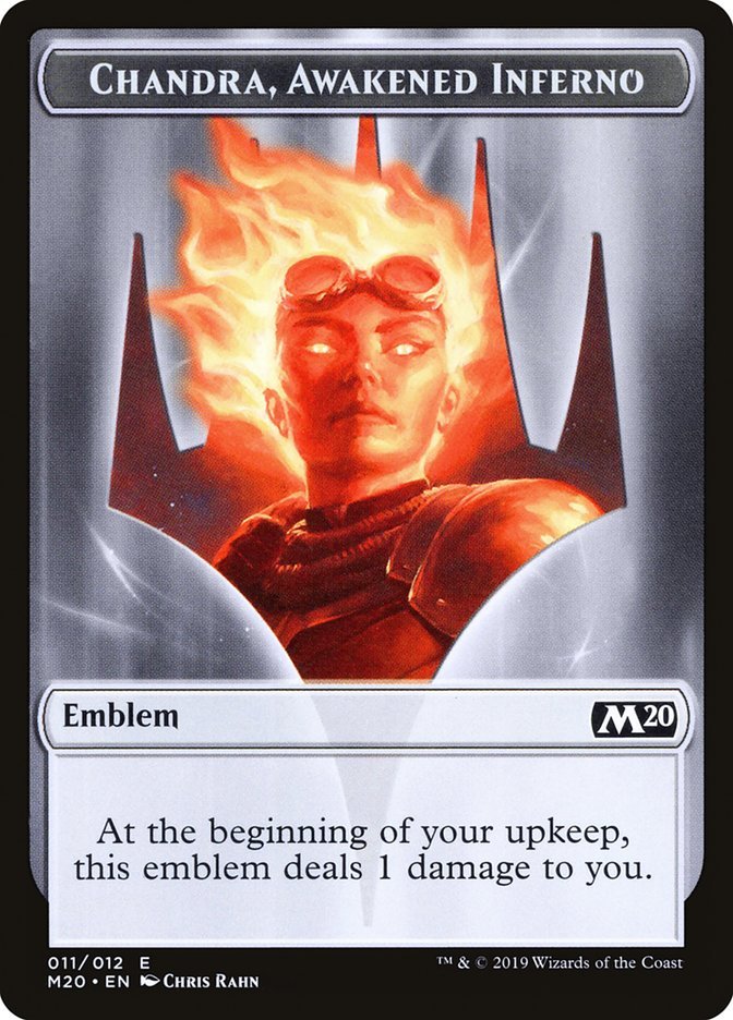 Chandra, Awakened Inferno Emblem [Core Set 2020 Tokens] - Bea DnD Games