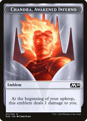 Chandra, Awakened Inferno Emblem [Core Set 2020 Tokens] - Bea DnD Games