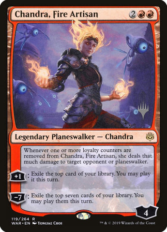 Chandra, Fire Artisan (Promo Pack) [War of the Spark Promos] - Bea DnD Games