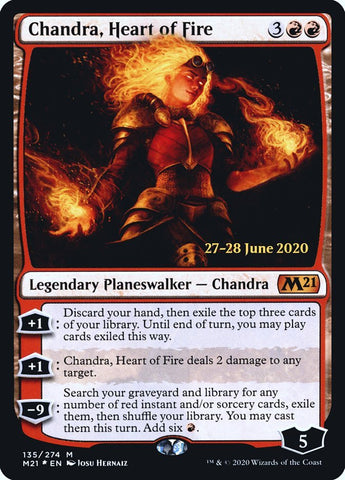 Chandra, Heart of Fire [Core Set 2021 Prerelease Promos] - Bea DnD Games