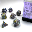 Chessex Festive Carousel/White 7 Piece Polyhedral Dice Set (CHX 27440) - Bea DnD Games