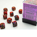 Chessex Gemini Purple/Red with Gold Set of 36 Mini d6 Dice (CHX 26826) - Bea DnD Games