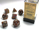 Chessex Lustrous Gold/Silver 7 Piece Polyhedral Dice Set (CHX 27493) - Bea DnD Games