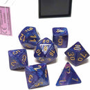Chessex Lustrous Purple & Gold 7 Piece Polyhedral Dice Set (CHX 27497) - Bea DnD Games