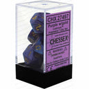 Chessex Lustrous Purple & Gold 7 Piece Polyhedral Dice Set (CHX 27497) - Bea DnD Games
