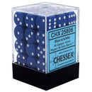 Chessex Opaque Blue/White Set of 36 Mini d6 Dice (CHX 25806) - Bea DnD Games