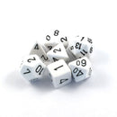 Chessex Opaque White/Black 7 Piece Polyhedral Dice Set (CHX 25401) - Bea DnD Games