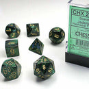 Chessex Scarab Jade with Gold 7 Piece Polyhedral Dice Set (CHX 27415) - Bea DnD Games