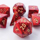 Chessex Scarab Scarlet with Gold 7 Piece Polyhedral Dice Set (CHX 27414) - Bea DnD Games