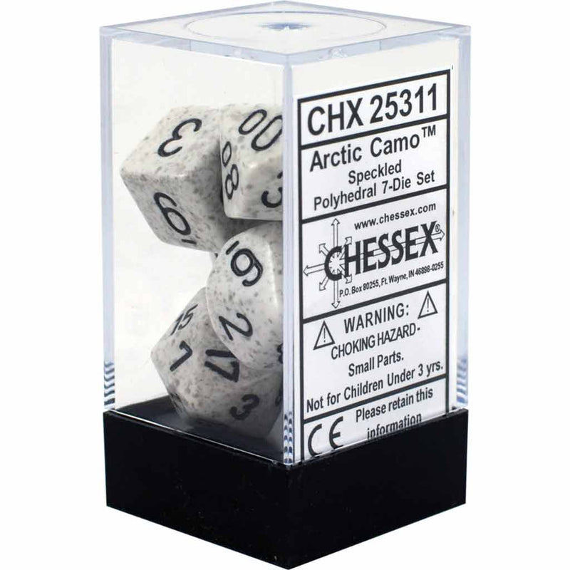 Chessex Speckled Arctic Camo 7 Piece Polyhedral Dice Set (CHX 25311) - Bea DnD Games