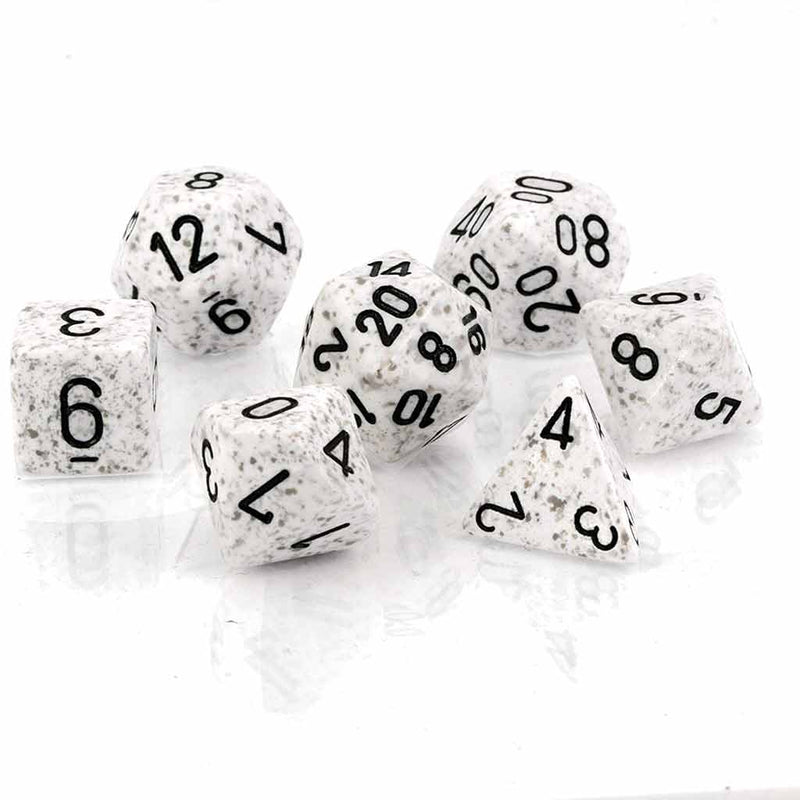 Chessex Speckled Arctic Camo 7 Piece Polyhedral Dice Set (CHX 25311) - Bea DnD Games