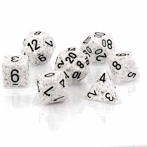 Chessex Speckled Arctic Camo 7 Piece Polyhedral Dice Set (CHX 25311) - Bea DnD Games
