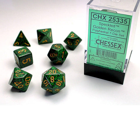 Chessex Speckled Golden Recon 7 Piece Polyhedral Dice Set (CHX 25335) - Bea DnD Games