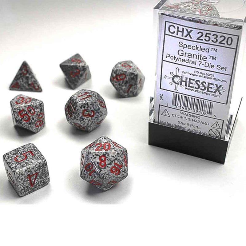 Chessex Speckled Granite 7 Piece Polyhedral Dice Set (CHX 25320) - Bea DnD Games