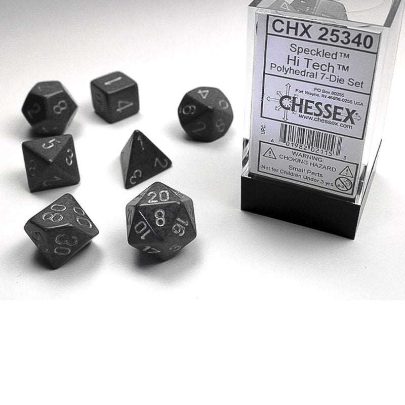 Chessex Speckled Hi-Tech 7 Piece Polyhedral Dice Set (CHX 25340) - Bea DnD Games
