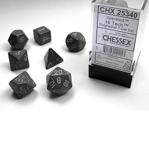 Chessex Speckled Hi-Tech 7 Piece Polyhedral Dice Set (CHX 25340) - Bea DnD Games