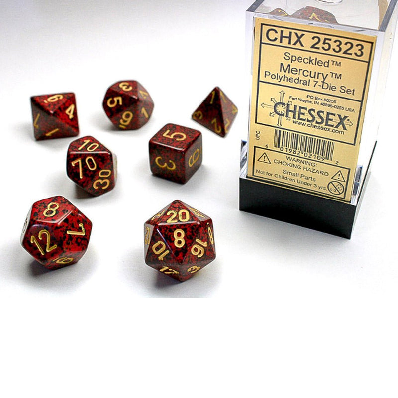 Chessex Speckled Mercury 7 Piece Polyhedral Dice Set (CHX 25323) - Bea DnD Games