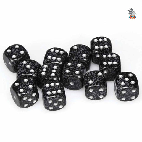 Chessex Speckled Ninja Set of 12 d6 Dice (CHX 25718) - Bea DnD Games