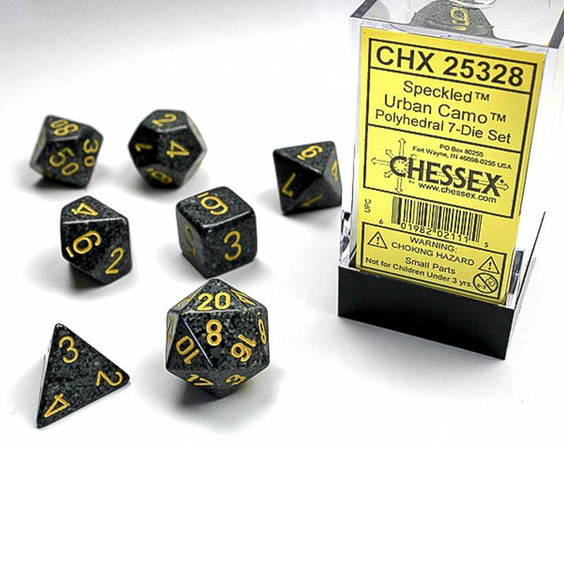 Chessex Speckled Urban Camo 7 Piece Polyhedral Dice Set (CHX 25328) - Bea DnD Games