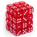 Chessex Translucent Red/White Set of 36 Mini d6 Dice (CHX 23804) - Bea DnD Games