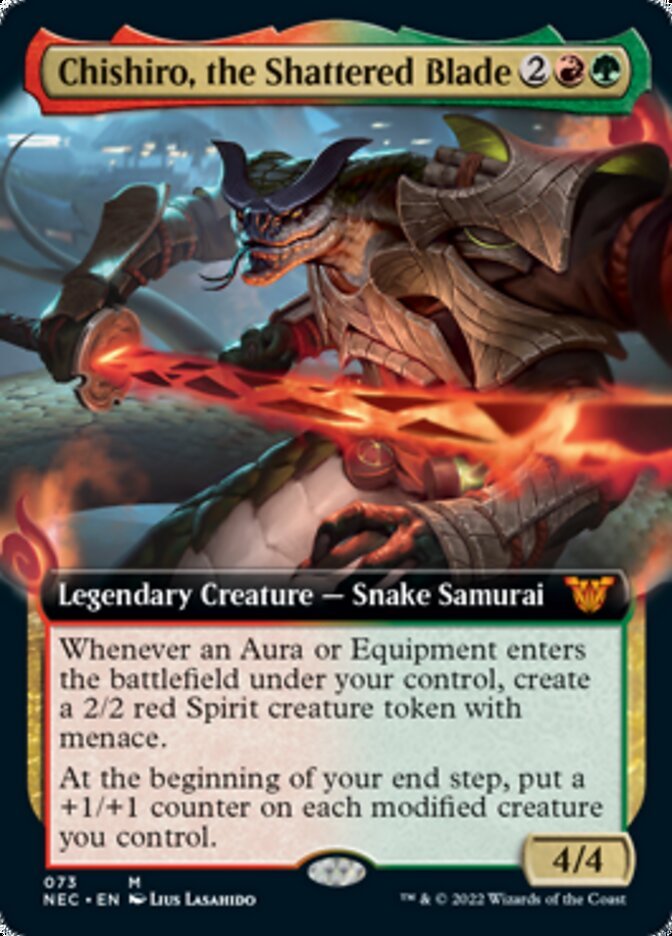 Chishiro, the Shattered Blade (Extended Art) [Kamigawa: Neon Dynasty Commander] - Bea DnD Games