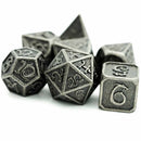 Cloud Dragon 7 Piece Metal Polyhedral Dice Set & Dice Case - Bea DnD Games